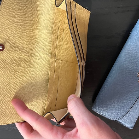 THREE Coach Wallets (yellow, blue, and black) - Picture 4 of 5